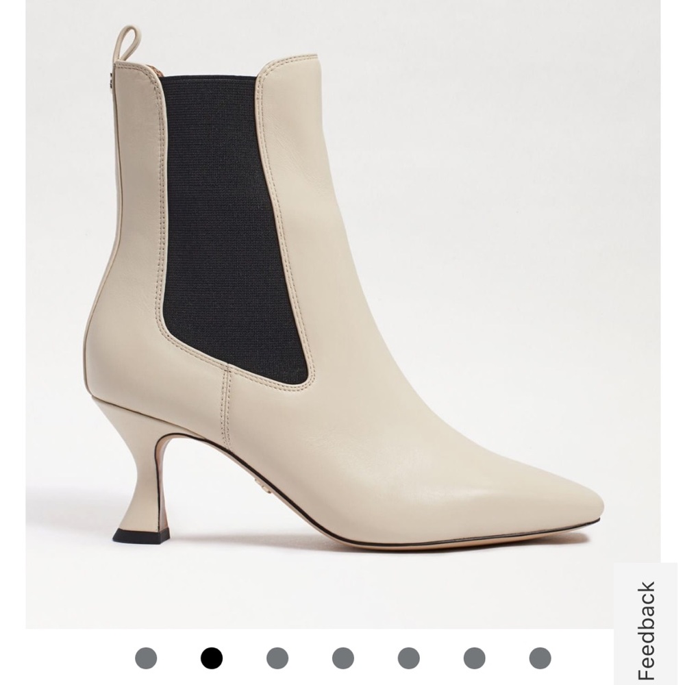 Sam Edelman Cream Ankle Boots